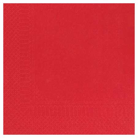 Image de Serviette ouate 2 plis rouge 39x39 Ecolabel/1800