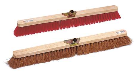 Image de Balai industrie PVC rouge douille métal inclinée 80cm/1