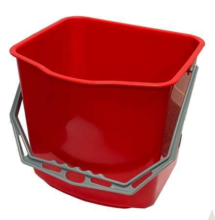 Image de Seau carré polypropyléne pour chariot ménage rouge 15L/1