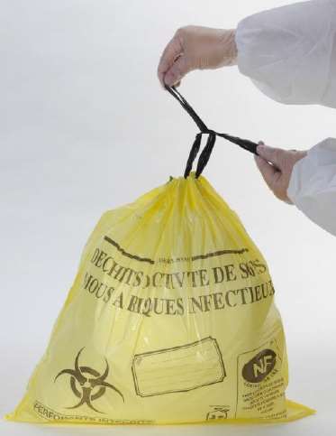 Image de Sac poubelle Dasri 20L jaune/500