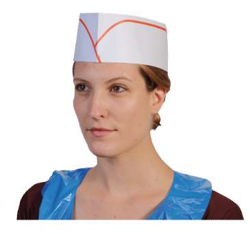 Image de Calot papier réglable liseret rouge/100