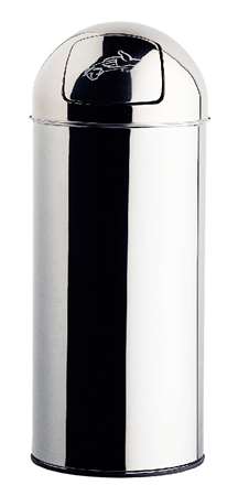 Image de Poubelle grand volume avec trappe 45L inox ligne basic/1