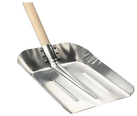 Image de Pelle à neige aluminium manche bois/1