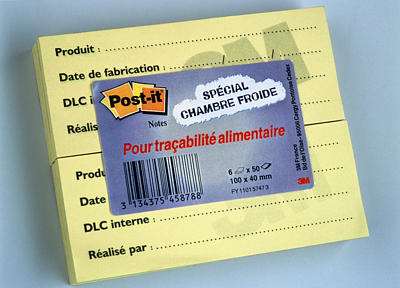 Image de Post-it note de tracabilite alimentaire 50 feuilles/6