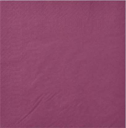 Image de Serviette ouate 2 plis aubergine 39x39/1800