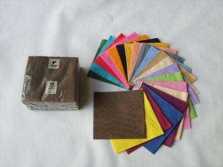 Image de Serviette ouate 2 plis turquoise 20x20 /1800