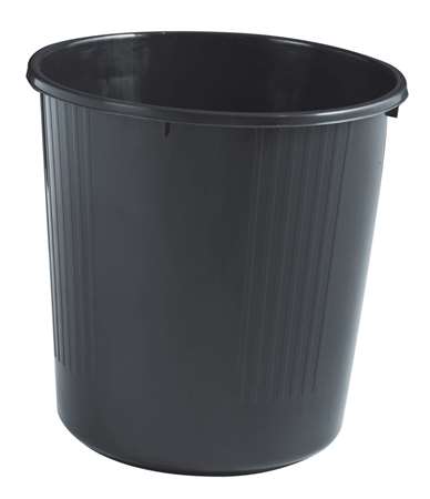 Image de Corbeille à papier pleine noire-grise 14L/1