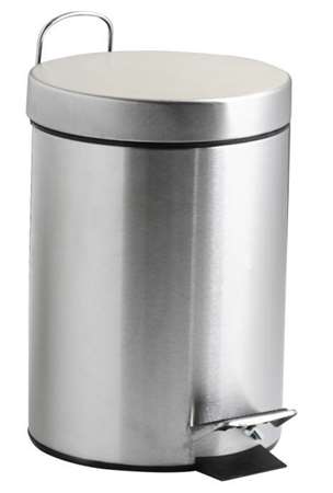 Image de Poubelle à pedale métal inox 12L/1