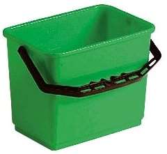 Image de Seau rectangle gradué avec anse vert 4L/1