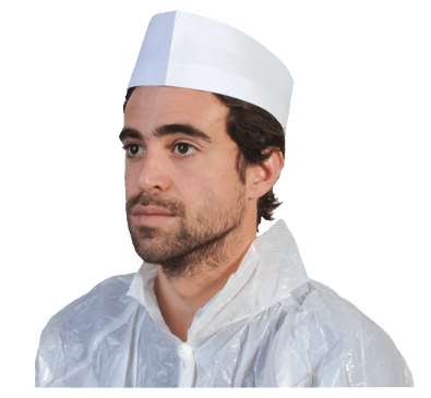 Image de Calot papier réglable blanc/100