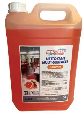 Image de Nettoyant odorant agrumes multi-surfaces 5L Macteep/1