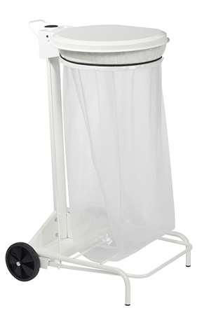 Image de Support sac mobile à pédale Collecroule 110L blanc/1