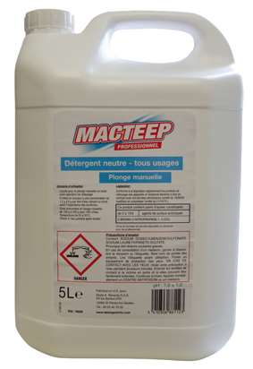 Image de Détergent neutre multi-usages plonge 5L Macteep/1