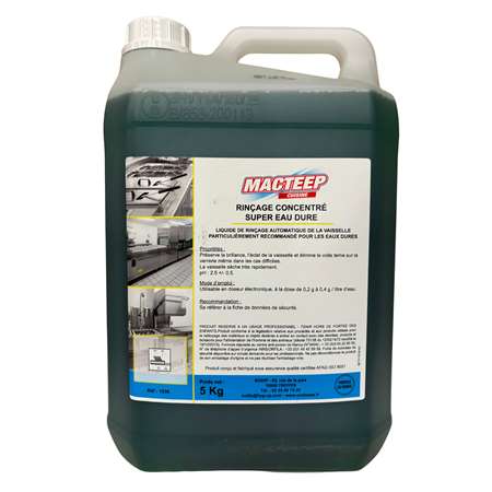 Image de Rincage vaisselle super eau dure concentré 5kg Macteep/1