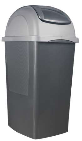 Image de Poubelle couvercle basculant plastique Europa gris 65L/1