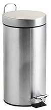 Image de Poubelle à pédale métal inox 30L/1