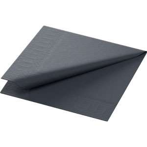 Image de Serviette ouate 2 plis noir 24x24/2400