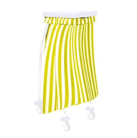 Image de Sac à linge 65L rayé jaune/1