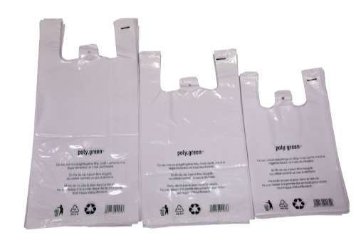 Image de Sac bretelle blanc 26+12x45 Polygreen/500
