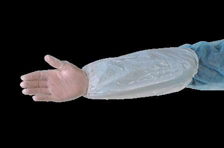 Image de Manchette élastique PE blanche 40x20cm la paire/1000