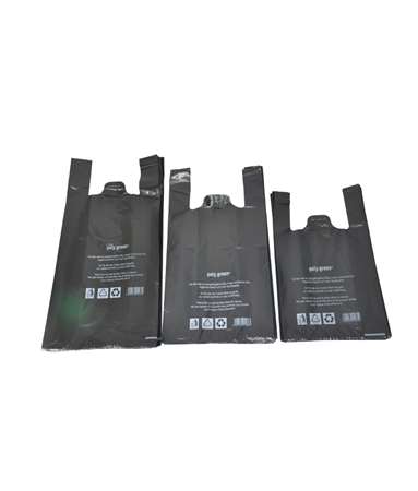 Image de Sac bretelle noir 26+12x45 Polygreen/500