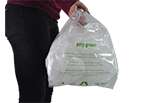 Image de Sac bretelle transparent 26+12x45 polygreen/500