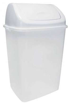 Image de Poubelle Clap blanche couvercle basculant 5L/1