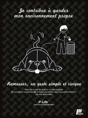 Image de Sac noir pour déchets canin 23x31cm/5000