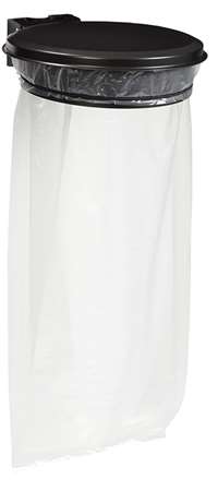 Image de Support sac Collecmur mural Essentiel couvercle gris 110L/1