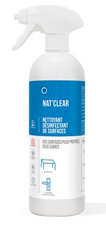 Image de Nettoyant désinfectant surfaces Nat'Clear 750ml Ecocert/1