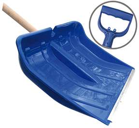 Image de Poussoir neige plastique 490mm + manche bois/1