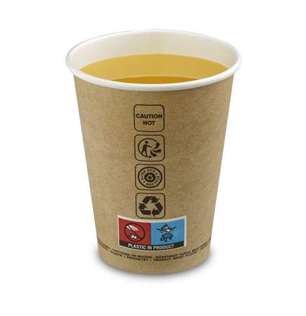 Image de Gobelet carton naturel chaud et froid D.90 35cl/1000
