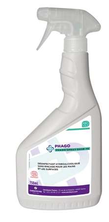 Image de Désinfectant alim.sans rinçage Phago Spray 750ml Ecocert/1