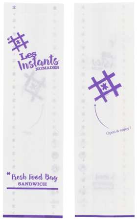 Image de Sac sandwich ffb kraft blanc impression couleur 350mm/1000