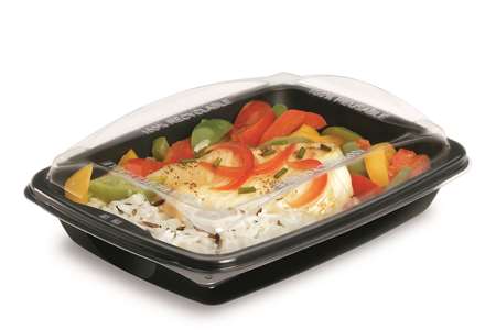 Image de Boîte fond noir PP 195x146x55mm couv.transp.550cc/360