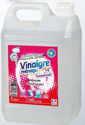 Image de Vinaigre ménager 14° flacon de 5L/1
