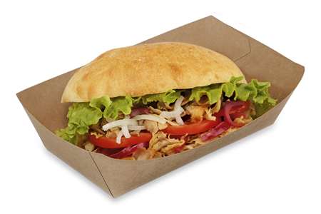 Image de Barquette carton kraft 130x167mm 1100cc Caissipack/500