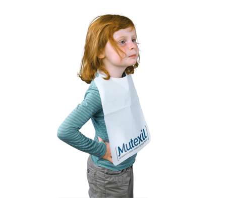 Image de Bavoir enfant petit modèle blanc 24x25cm/1000