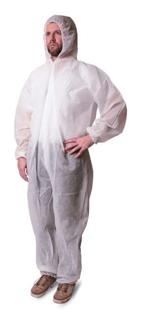 Image de Combinaison blanche PP sans poche à cagoule T.L/25