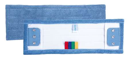 Image de Frange microfibre bleue 40cm poches&languette 3 oeillets/1