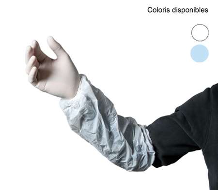 Image de Manchette PE 20 bleue élastique 40x20cm la paire/1000