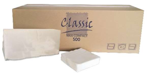 Image de Serviette ouate 1 pli blanc 29x29/5000