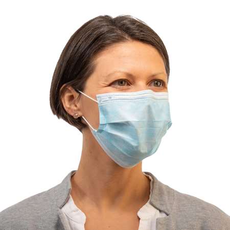 Image de Masque type IIR bleu à élastiques made in France /2000