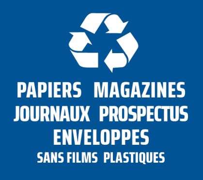 Image de Etiquette tri sélectif bleue (papier journaux)/1