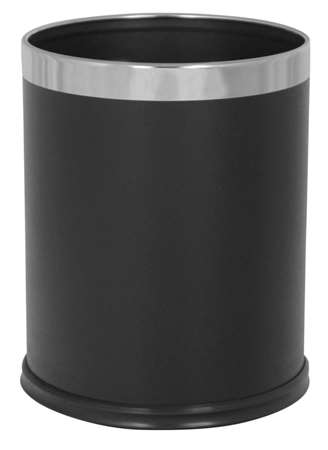 Image de Corbeille effet cuir noir simple paroi 10L/1