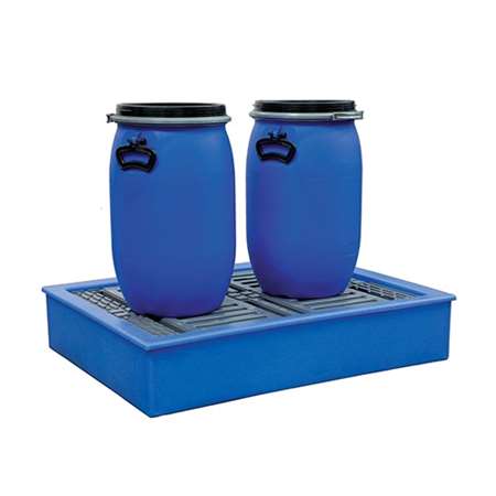 Image de Bac polyéthylène rétention de 100L avec caillebotis /1