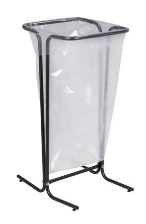 Image de Support sac tubulaire gris manganèse sur pieds 110L/1