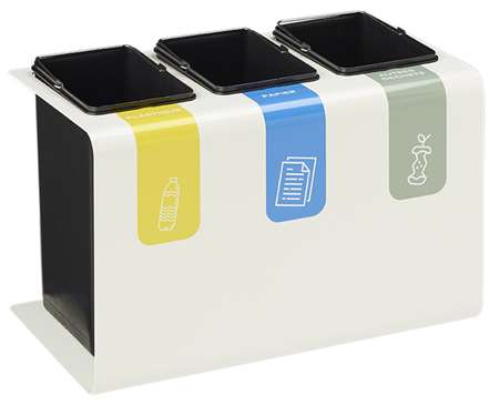 Image de Corbeille de tri tribu 3x15L blanc/1