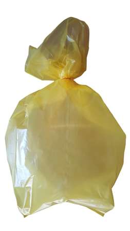 Image de Sac poubelle 110L jaune PEBD avec lien 30µ /200