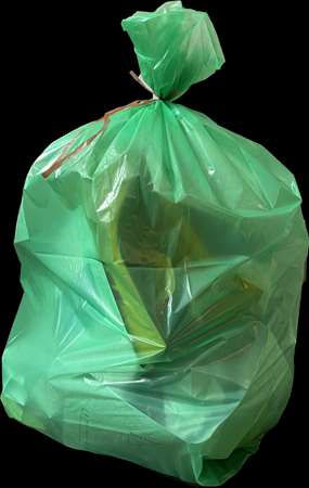 Image de Sac poubelle 110L vert PEBD avec lien 30µ /200